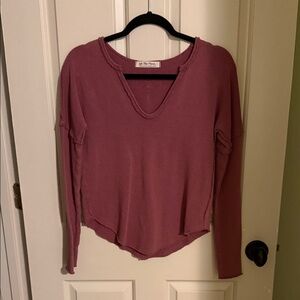 We The Free Mauve V-Neck Sweatshirt